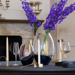 Image showing the Slick Oval Vase, H23.5cm, Multi Blue product.