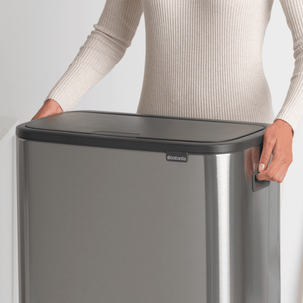 Bo Touch bin, 30 litre, Matt Steel Fingerprint Proof