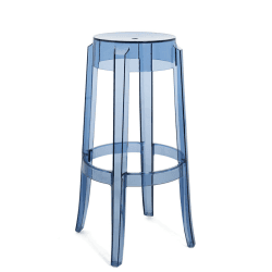 Image showing the Philippe Starck 2005 Charles Ghost Stool, H75cm, Powder Blue product.