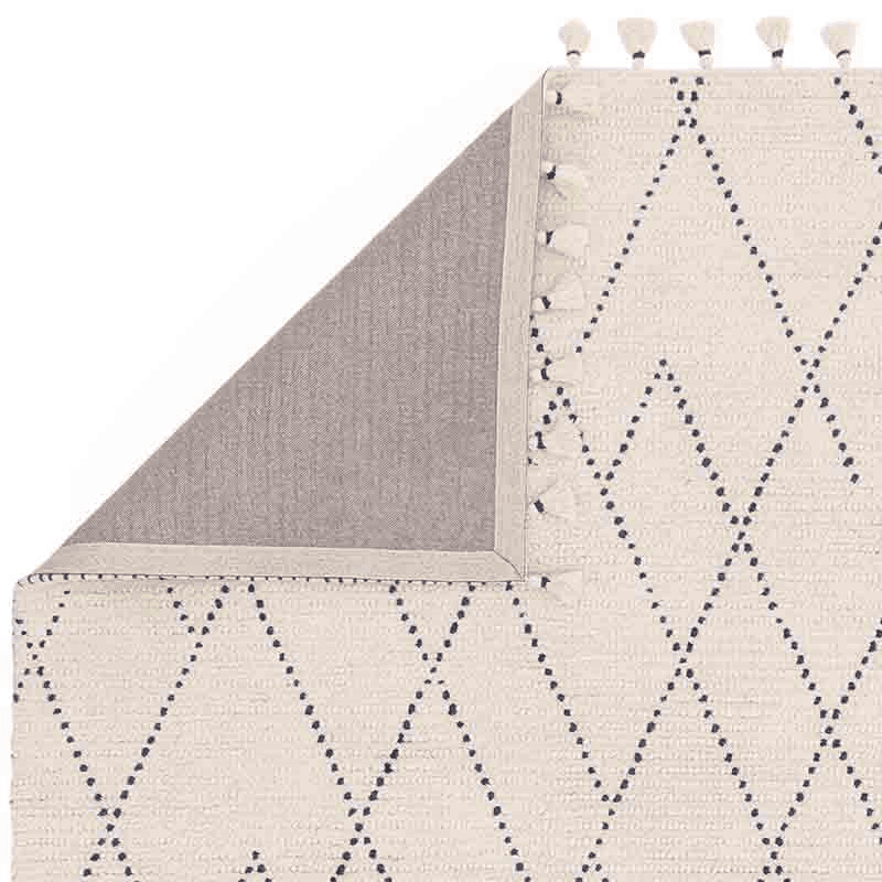 Nepal Linear Rug, 120 x 170cm, Cream & Blue