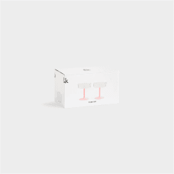 Image showing the Twirl Set Of 2 Coupe Glasses, 200ml, Pink product.