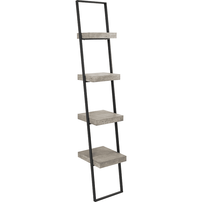 Jersey 4 Shelf Unit, Grey & Black