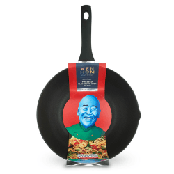 Image showing the Non-Stick Pressed Aluminium Wok, 30cm, Black product.