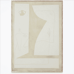 Image showing the Consume Framed Print, 50 x 70cm, White product.