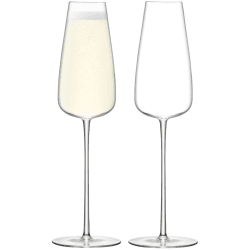 Image showing the Wine Culture Pair of champagne flutes, 330ml, clear product.