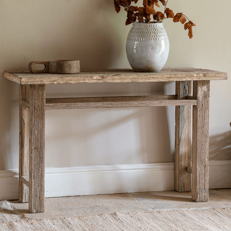 Ibo Reclaimed Wood Console Table, Natural