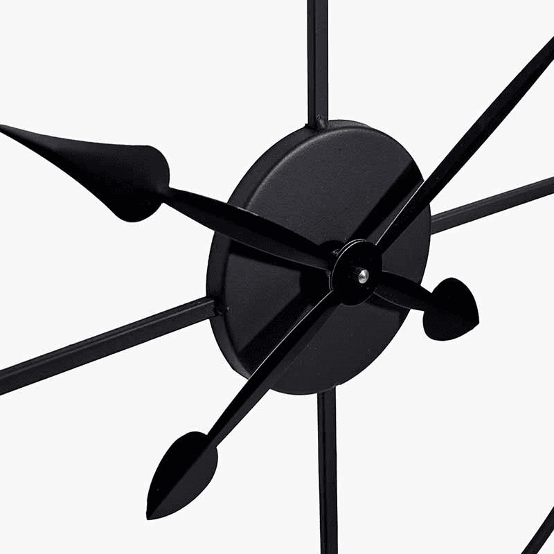 Skeleton Clock, D80cm, Black