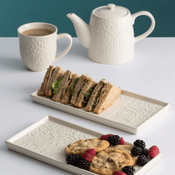 Image showing the In The Forest Serving dish, W15 x L30cm, Cream product.
