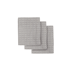 Image showing the Piqué Set of 3 Kitchen Cloths, 18 x 35cm, Morning Grey product.
