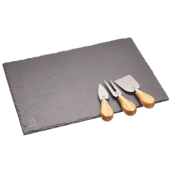 Image showing the Cheese platter set, 35 x 25cm, Slate And Acacia Wood product.