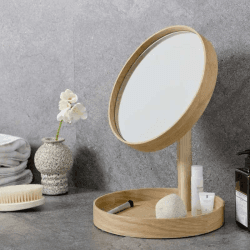Image showing the Look Magnify Mirror, Oak product.