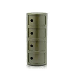 Image showing the Componibili 4 door cabinet, H77 x W32 x D32 cm, Green product.