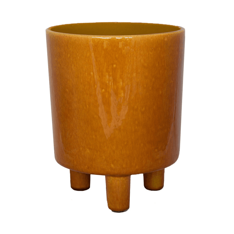 Pisa Planter, H16 x W19 x D19cm, Mustard