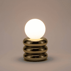 Image showing the Tube Cordless Table Lamp, H20cm, Brass product.