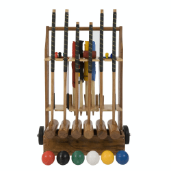 Image showing the Pro 6 Player Croquet Set with Trolley product.