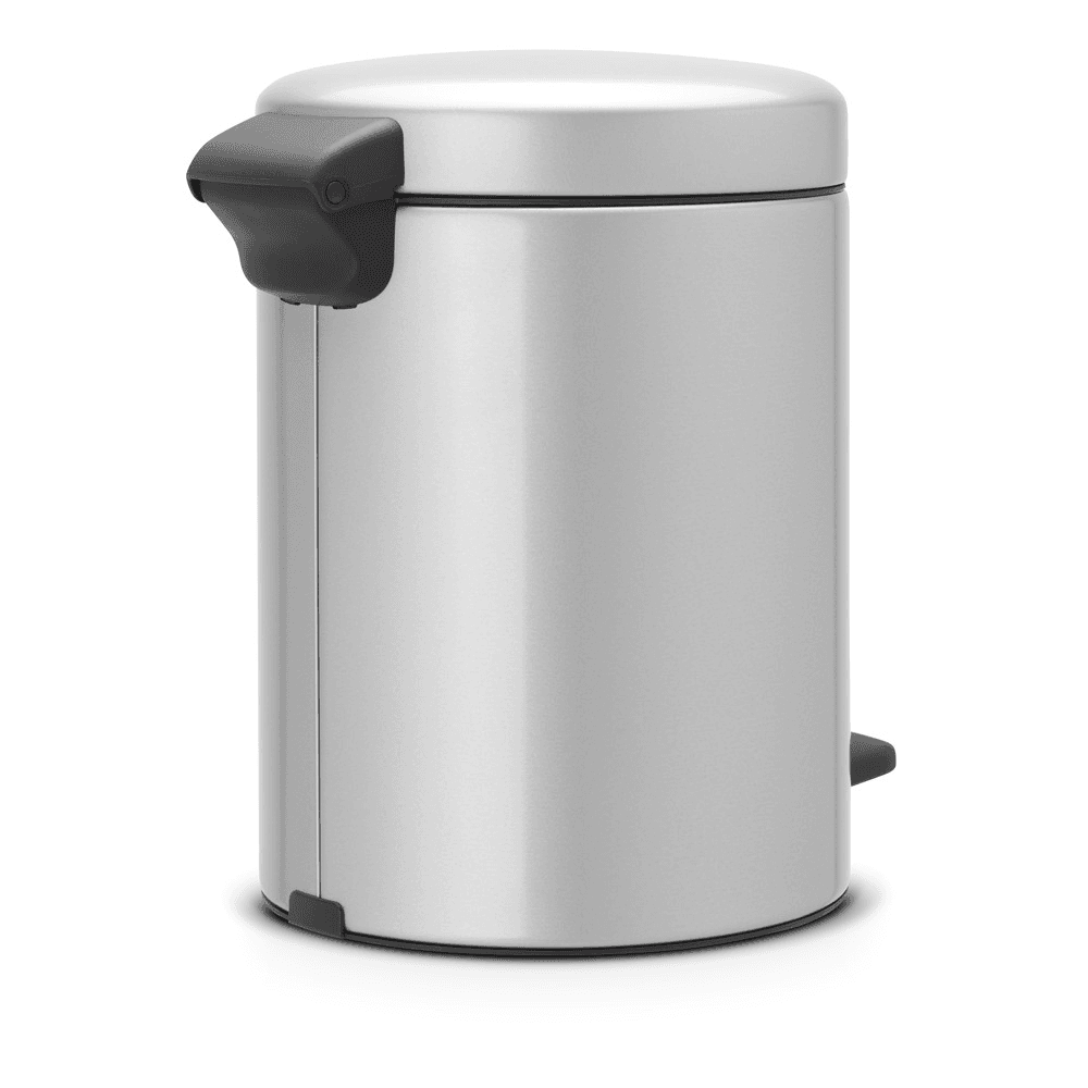 newIcon Pedal bin, 5 litre, Metallic Grey