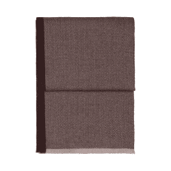 Image showing the Herringbone Throw, H190cm x W130cm, Chocolate/Beige product.