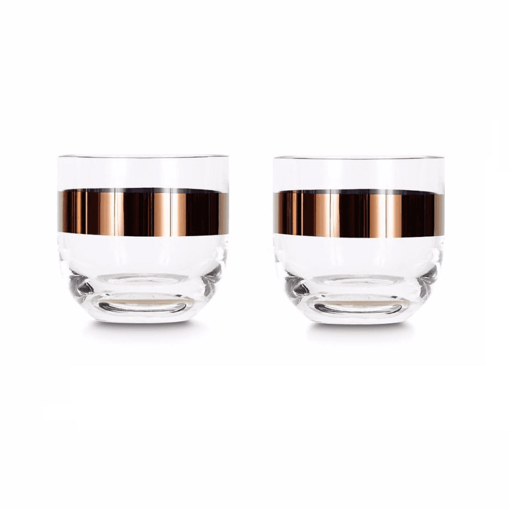 Tank Pair of whisky glasses, W8.5 x H8cm, Glass
