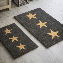 Image showing the Triple Star Doormat, Large, Charcoarl product.