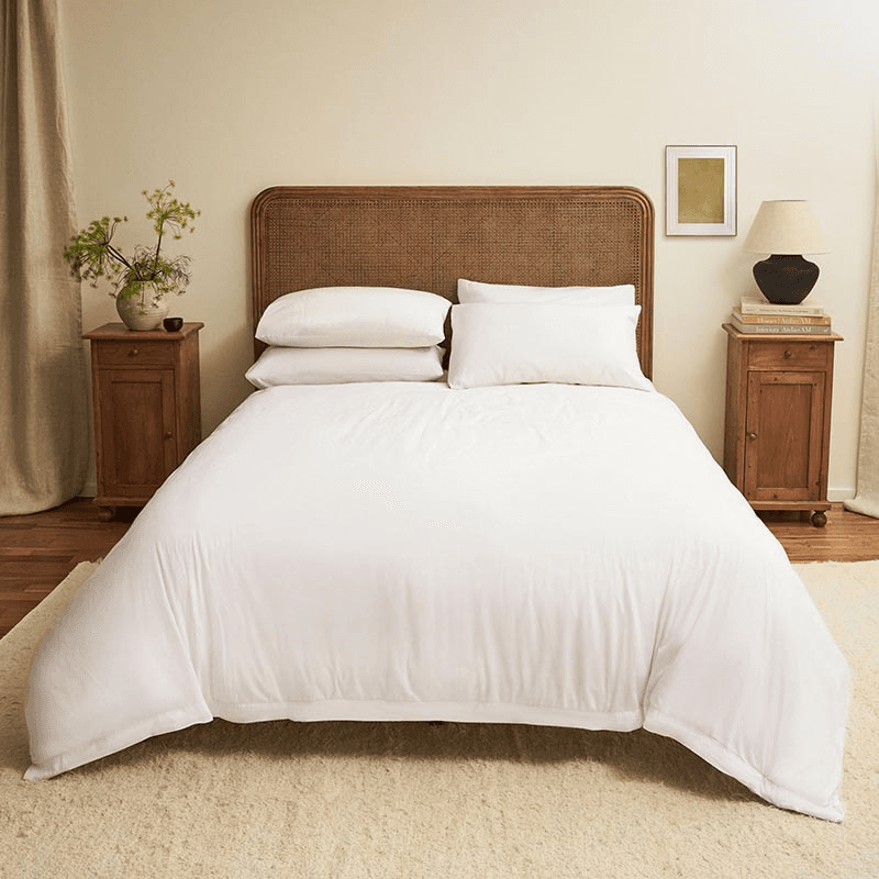 The Original 300 Thread Count Sateen Pair of Pillowcases, Standard, White