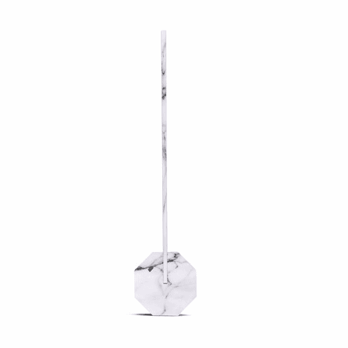 Octagon Desk light, L8.5 x W4 x H38cm, White Marble