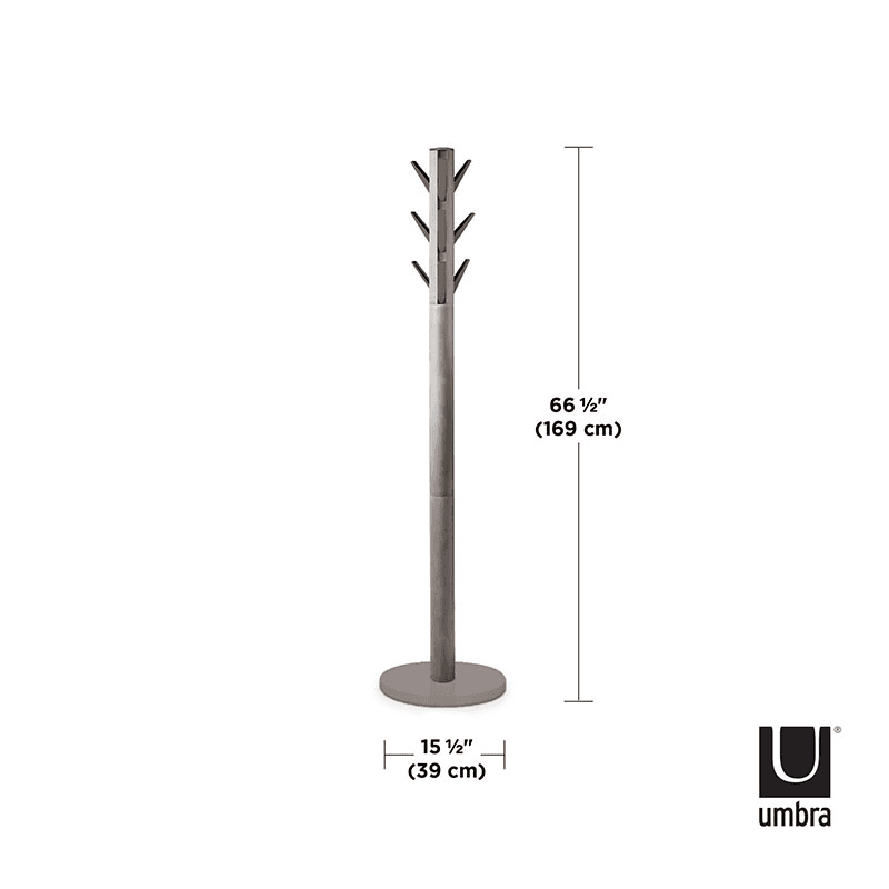 Flapper Coat Rack, H168cm, Grey