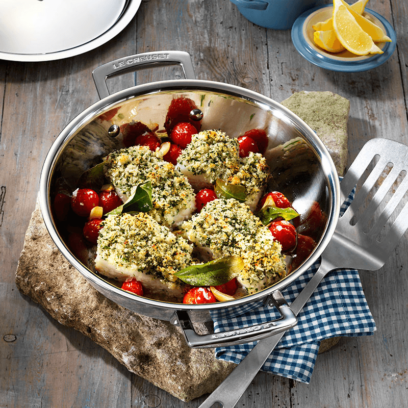 Classic 3-ply Shallow Casserole, 26cm, Stainless Steel