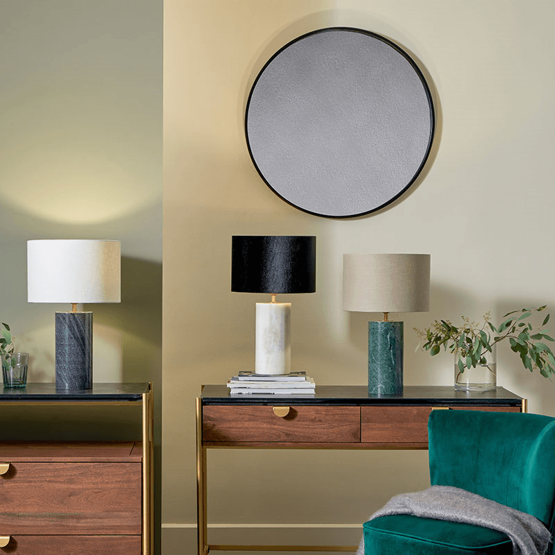 Kiorini Table Lamp Base, H35cm, White Marble