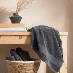 Image showing the Organic Eco Twist Face Cloth, Cinder product.