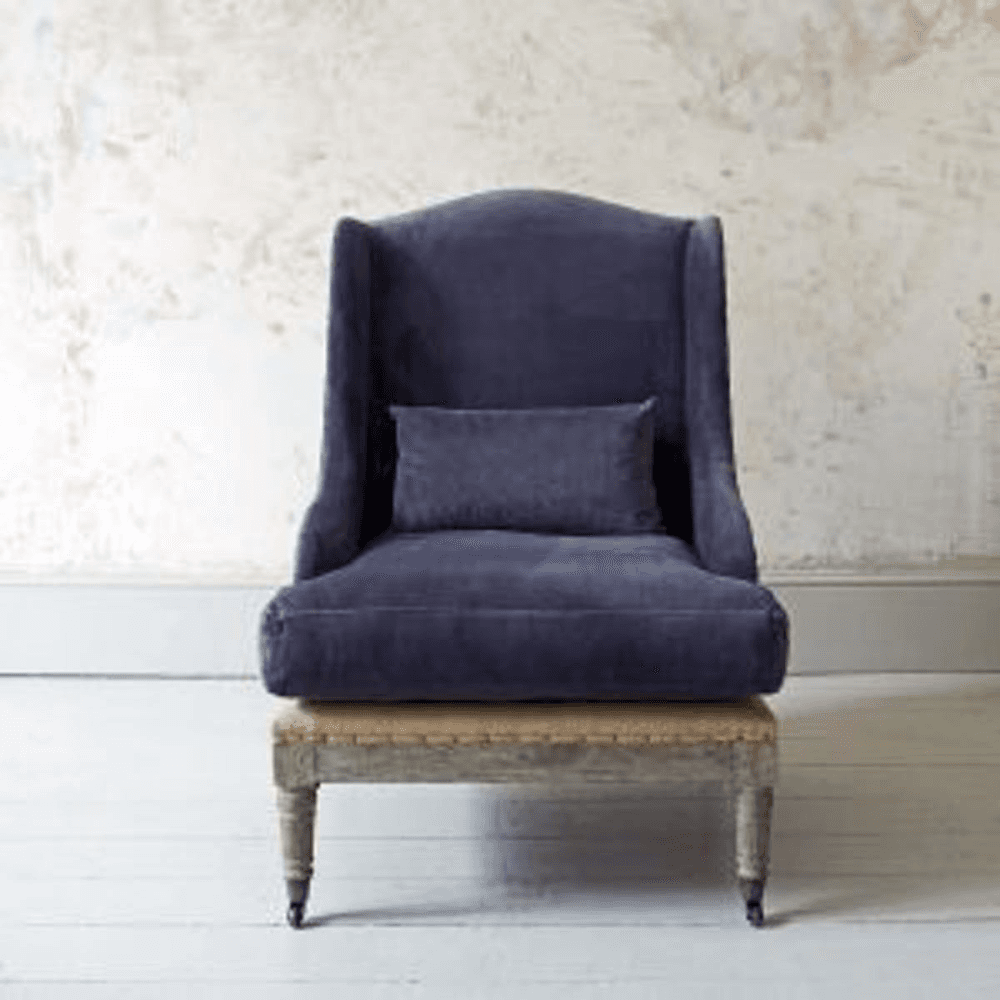 Duke Velvet Armchair, Grey