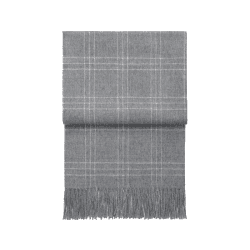 Image showing the Superior Plaid Throw, H200cm x W130cm, Light Grey/White product.