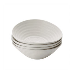 Image showing the Ceramics Set of 4 cereal bowls, 19cm, White product.