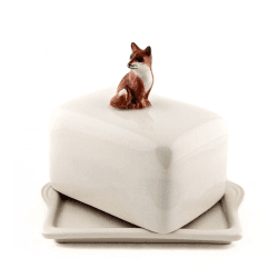Image showing the Fox Butter dish, L11.5 x D9 x H10.8cm product.