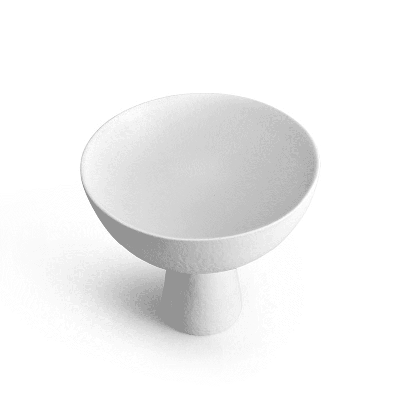 Terra Bowl on Stand, D18cm, Stone