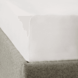 Image showing the 300 Thread Count Egyptian Cotton Sateen Super king fitted sheet, W180 x L200 x D34cm, White product.