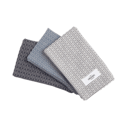 Image showing the Piqué Set of 3 Kitchen Cloths, 35 x 30 cm, Ocean product.