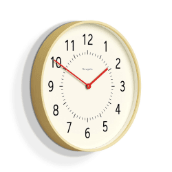 Image showing the Monopoly Wall Clock, D40cm, Light Plywood/Red product.