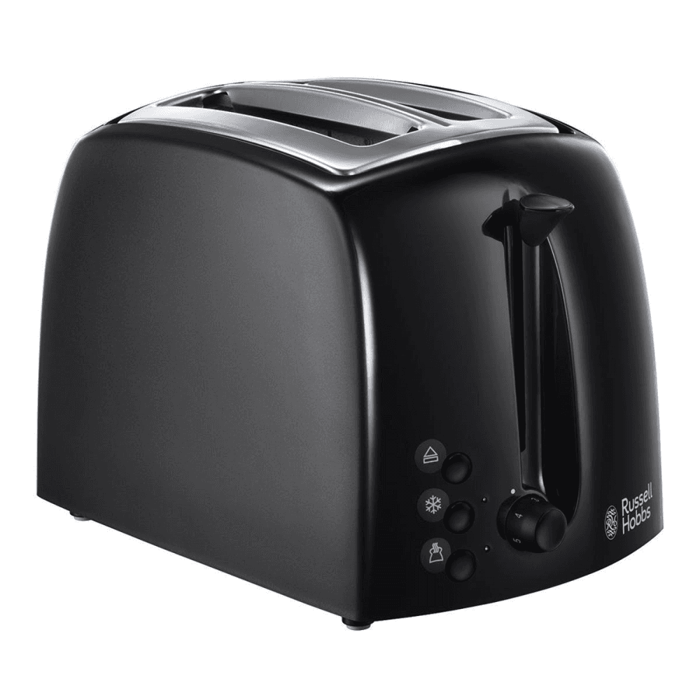 Textures 2 slice toaster, 33 x 22.8 x 21.4cm, Black