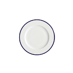 Image showing the Side Plate, Canteen, White/Blue Rim, Set of 6 product.