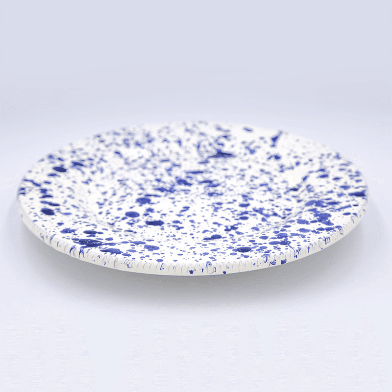 Splatter Dinner Plate, D24cm, Blueberry