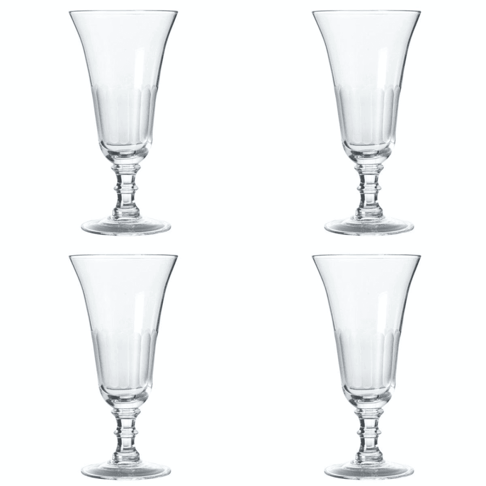 Ranelagh Set of 4 champagne flutes, Clear