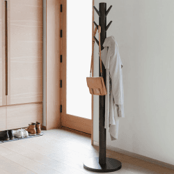 Image showing the Flapper Coat Rack, H168cm, Black & Walnut product.