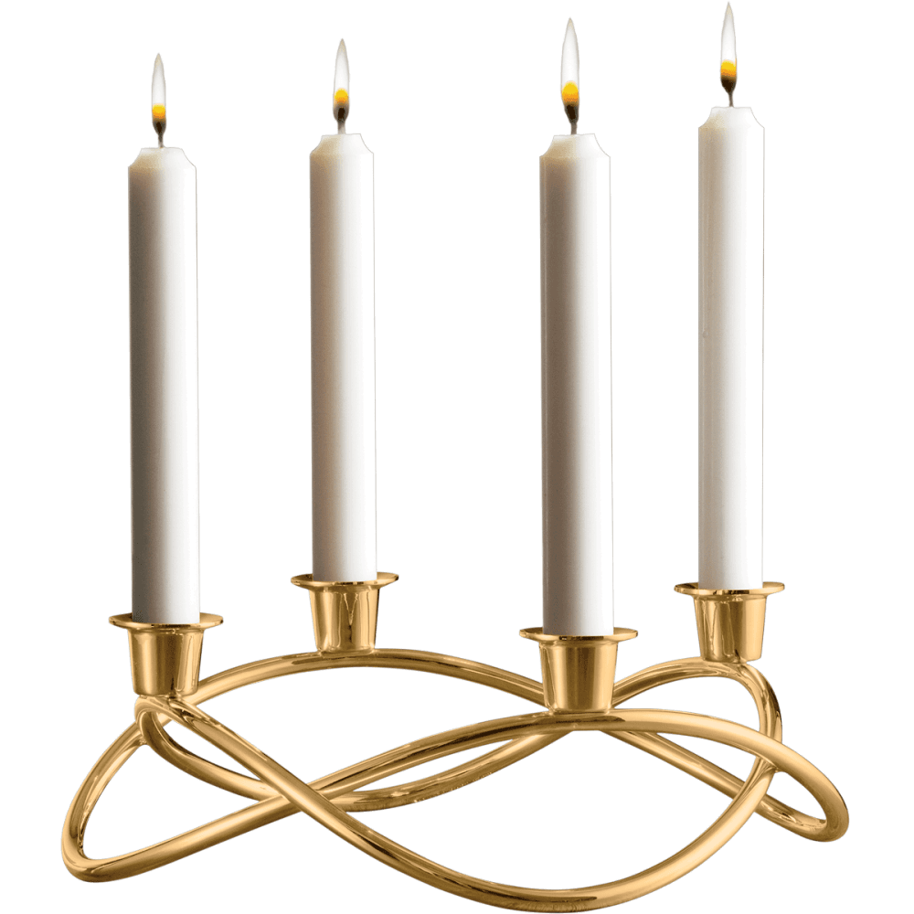 Season Candleholder, Gold Plated