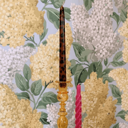 Image showing the Leopard Set of 2 Candles, H25cm, Brown product.