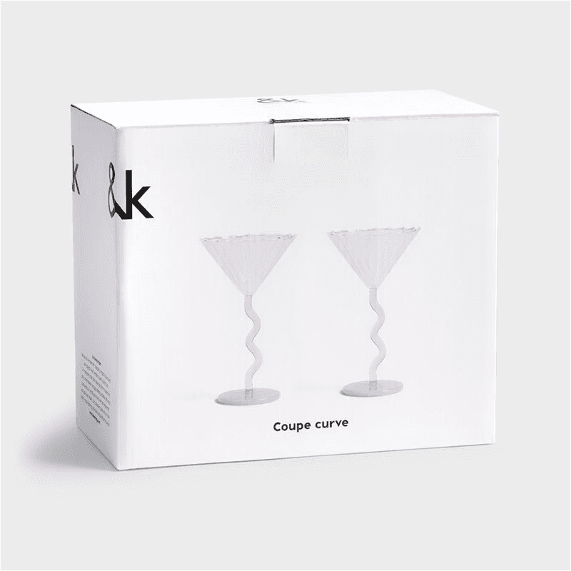 Curve set of 2 Coupes, 17 x 10 cm, multi