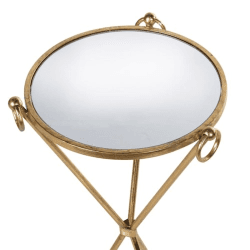 Image showing the Glass cross side table, 77 x 39cm, Gold product.