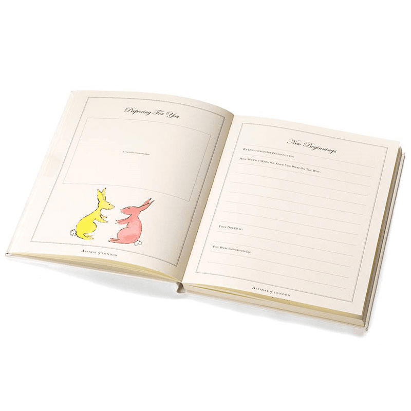 Deluxe Baby Record Book, H26.5 x W21.5cm, Ivory