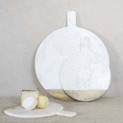 Image showing the Bwari Round Marble Board, D32cm, White product.