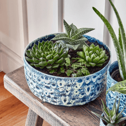Image showing the Reactive Glaze Bowl, D25cm, Blue product.