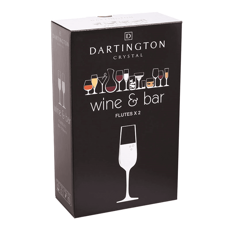 Wine and Bar Set of 2 Flutes, 180ml, Clear